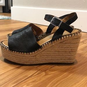 Franco Sarto Takara Espadrille Wedge Sandal Black